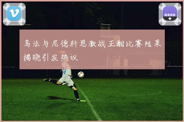 乌法与尼德科恩激战正酣比赛结果揭晓引发热议